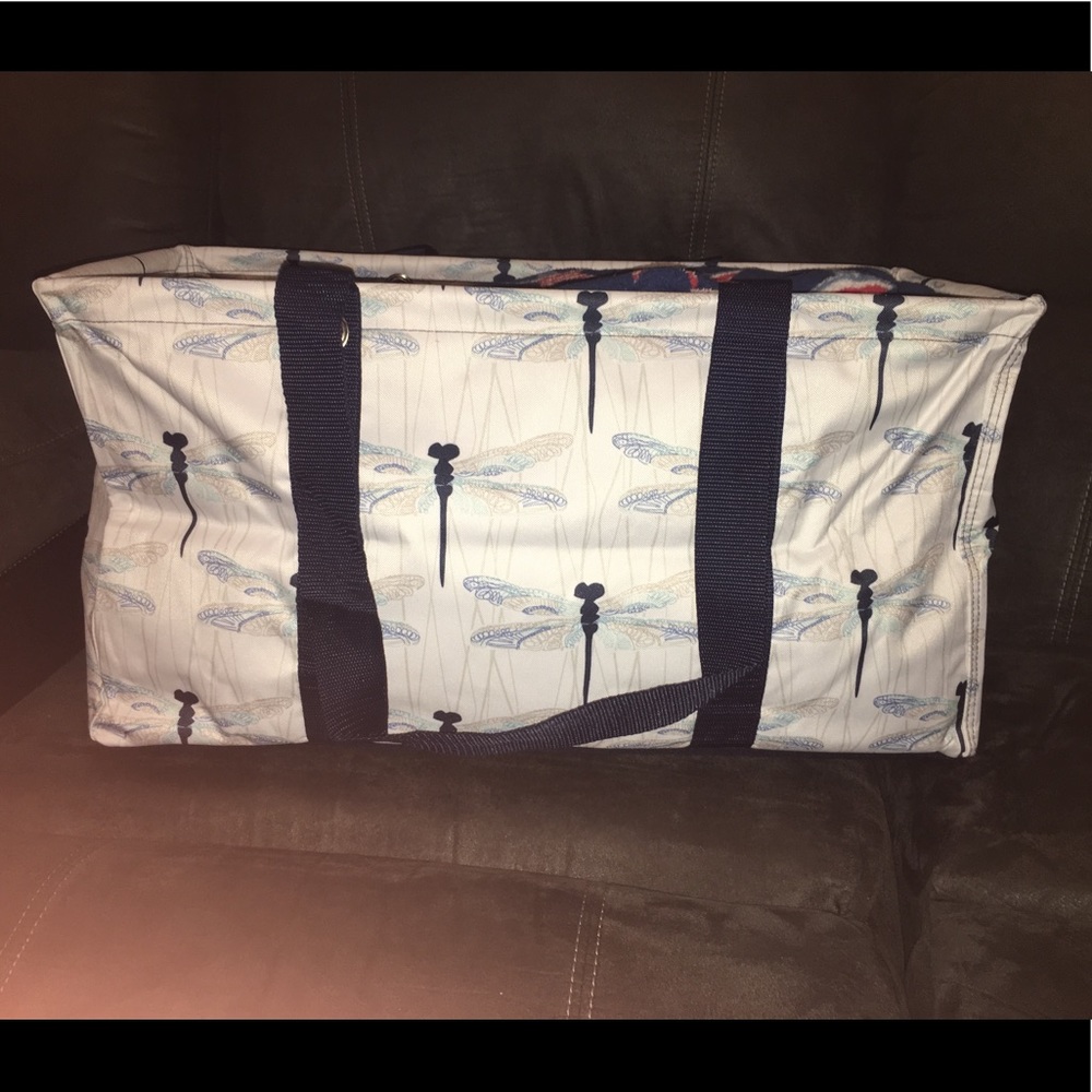 Large utility tote (dragonfly daze print)
